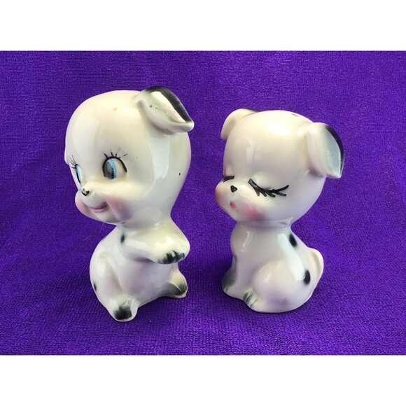 Anthropomorphic Puppy Dog Salt & Pepper Shakers Dalmatian Puppy Salt and Pepper - Picture 2 of 12
